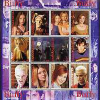 Karakalpakia Republic 2002 Buffy the Vampire Slayer #2 perf sheetlet containing 12 values unmounted mint