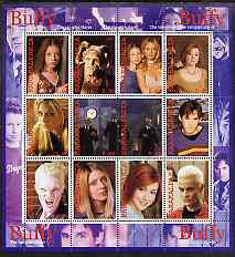 Karakalpakia Republic 2002 Buffy the Vampire Slayer #2 perf sheetlet containing 12 values unmounted mint
