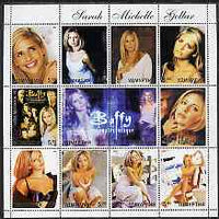 Udmurtia Republic 2003 Sarah Michelle Gellar (Buffy the Vampire Slayer) perf sheetlet containing 12 values unmounted mint