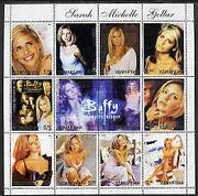 Udmurtia Republic 2003 Sarah Michelle Gellar (Buffy the Vampire Slayer) perf sheetlet containing 12 values unmounted mint