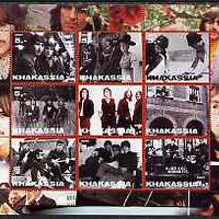 Chakasia 2003 The Beatles perf sheetlet containing set of 9 values unmounted mint