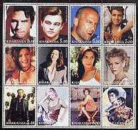 Chakasia 2001 Movie Stars perf sheetlet containing set of 12 values unmounted mint