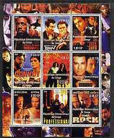 Congo 2001 Movie Posters #1 perf sheetlet containing set of 9 values unmounted mint