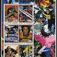 Myanmar 2001 Horror Movie Posters large perf sheetlet containing set of 6 values unmounted mint
