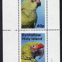 Eynhallow 1982 Parrots #03 perf set of 2 values (40p & 60p) unmounted mint