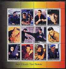 Tatarstan Republic 2000 Jean Claude Van Damme perf sheetlet containing set of 12 values unmounted mint