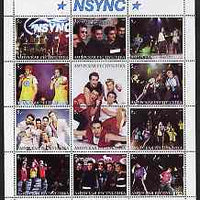 Amurskaja Republic 2000 N-Sync perf sheetlet containing 12 values unmounted mint