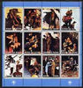 Komi Republic 2000 Norman Rockwell Scout Paintings perf sheetlet containing set of 12 values unmounted mint