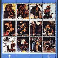 Komi Republic 2000 Norman Rockwell Scout Paintings perf sheetlet containing set of 12 values unmounted mint