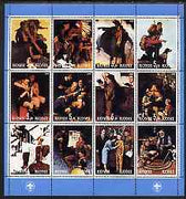 Komi Republic 2000 Norman Rockwell Scout Paintings perf sheetlet containing set of 12 values unmounted mint