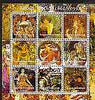 Congo 2002 Alfons Mucha (Art Nouveau) perf sheetlet containing set of 9 values unmounted mint