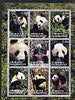 Tadjikistan 2001 Pandas perf sheetlet containing 9 values unmounted mint