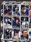 Turkmenistan 2001 Tribute to George Harrison perf sheetlet containing 9 values unmounted mint