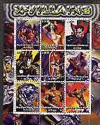 Congo 2002 X-Men, X-Villains perf sheet containing set of 9 values unmounted mint