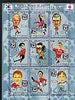 Kyrgyzstan 2001 Football - World Cup Korea Japan #3 perf sheetlet containing 9 values unmounted mint