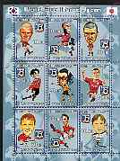Kyrgyzstan 2001 Football - World Cup Korea Japan #3 perf sheetlet containing 9 values unmounted mint