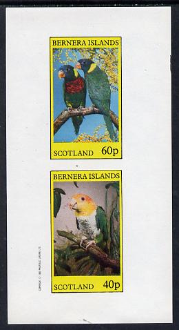 Bernera 1982 Parrots imperf set of 2 values (40p & 60p) unmounted mint
