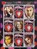 Kyrgyzstan 2001 Happy Valentine's Day perf sheetlet containing 9 values unmounted mint (Madonna, Ricky Martin etc)