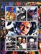Congo 2005 Clint Eastwood perf sheetlet containing set of 6 values unmounted mint