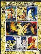 Congo 2005 Picasso - Erotic Art perf sheetlet containing set of 6 values unmounted mint