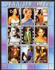Congo 2005 Jennifer Lopez #1 perf sheetlet containing 9 values unmounted mint