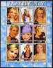 Congo 2005 Cameron Diaz #1 perf sheetlet containing 9 values unmounted mint
