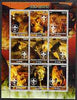 Congo 2004 Lions perf sheetlet containing 9 values each with Scout Logo unmounted mint