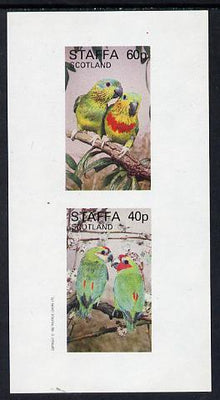 Staffa 1982 Parrots #01 imperf set of 2 values (40p & 60p) unmounted mint