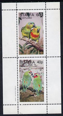 Staffa 1982 Parrots #01 perf set of 2 values (40p & 60p) unmounted mint