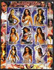 Congo 2005 Jennifer Lopez #2 perf sheetlet containing 9 values unmounted mint