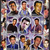 Congo 2005 Ben Affleck perf sheetlet containing 9 values unmounted mint