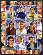 Congo 2005 Brad Pitt perf sheetlet containing 9 values unmounted mint