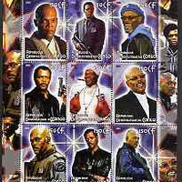 Congo 2005 Samuel L Jackson perf sheetlet containing 9 values unmounted mint