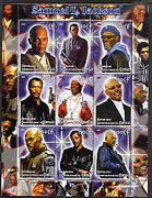 Congo 2005 Samuel L Jackson perf sheetlet containing 9 values unmounted mint