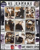 Tadjikistan 2000 Al Capone perf sheetlet containing 9 values unmounted mint