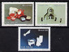 Brazil 1988 Christmas (Origami) set of 3 unmounted mint, SG 2329-31