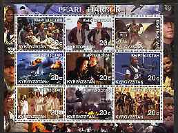 Kyrgyzstan 2001 Pearl Harbour (Movie) perf sheetlet containing 9 values unmounted mint