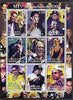 Tadjikistan 2001 MTV Music Awards perf sheetlet containing 9 values unmounted mint (REM, Anastacia, Shaggy etc)