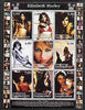 Tadjikistan 2001 Elizabeth Hurley perf sheetlet containing 9 values unmounted mint