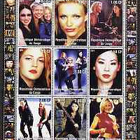 Congo 2001 Charlie's Angels perf sheetlet containing 9 values unmounted mint