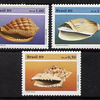 Brazil 1989 Mollusc Shells set of 3 unmounted mint, SG 2382-84