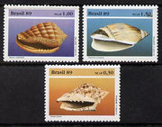 Brazil 1989 Mollusc Shells set of 3 unmounted mint, SG 2382-84