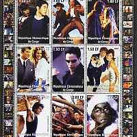 Congo 2001 Famous Movies perf sheetlet containing 9 values unmounted mint