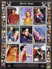 Kyrgyzstan 2001 Movie Stars #2 perf sheetlet containing 9 values unmounted mint