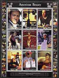Kyrgyzstan 2001 American Beauty perf sheetlet containing 9 values unmounted mint