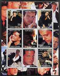 Kyrgyzstan 2000 Luis Miguel perf sheetlet containing 9 values unmounted mint