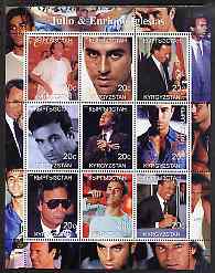 Kyrgyzstan 2000 Julio & Enrique Iglesias perf sheetlet containing 9 values unmounted mint