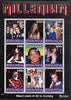 Rwanda 1999 Millennium - Music Stars of the 20th Century (Junior) perf sheetlet containing 9 values unmounted mint
