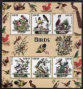 Congo 2005 Birds perf sheetlet containing 6 values each with Scouts Logo unmounted mint