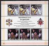 Haiti 2005 Pope Benedict XVI perf sheetlet #1 (Text in English) containing 2 values each x 3, unmounted mint (inscribed 26)